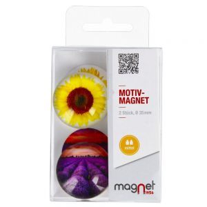 Magnesy Magnet Słonecznik/Lawenda, 2szt 3.5cm